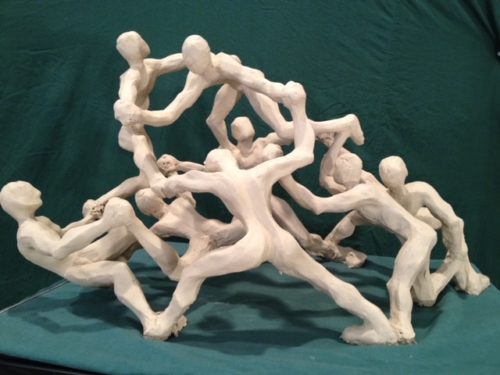 Shelter from the Storm - sculpture by Fred Gelb