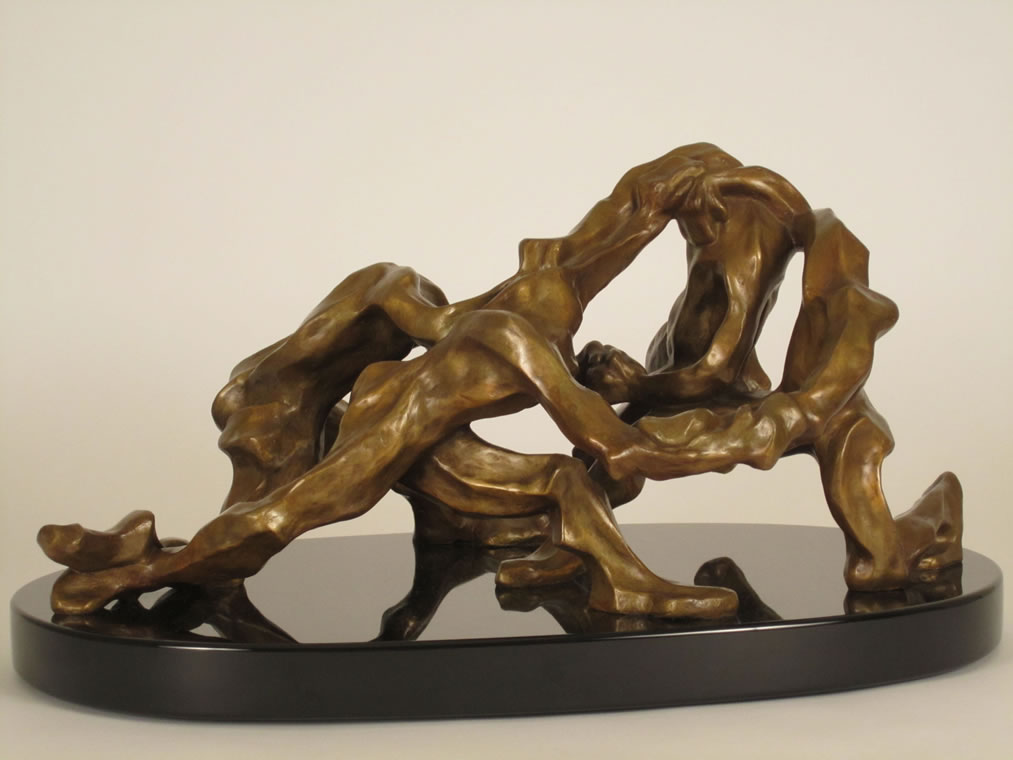 All Together Now - bronze sculpture by Fred Gelb