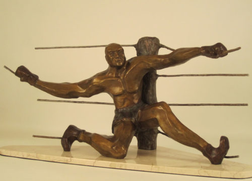 The Fighter - bronze sculpture by Fred Gelb