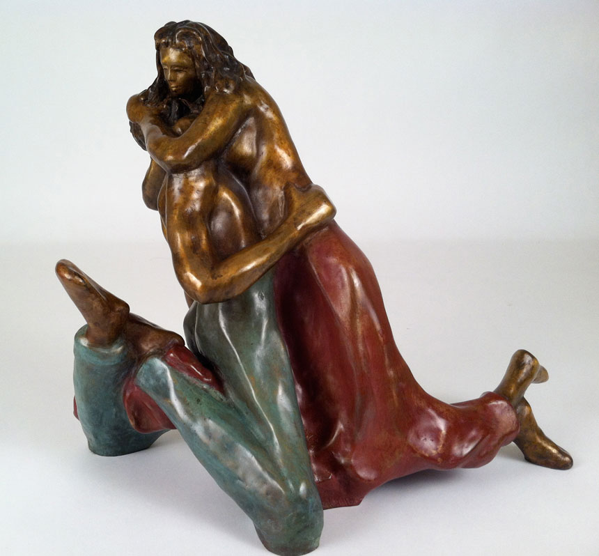 The Love You Make - bronze sculpture by Fred Gelb