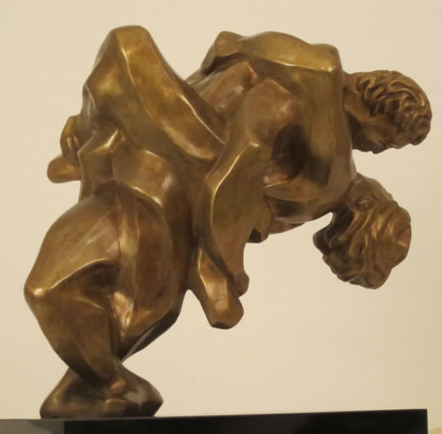 Two Legs - bronze sculpture by Fred Gelb